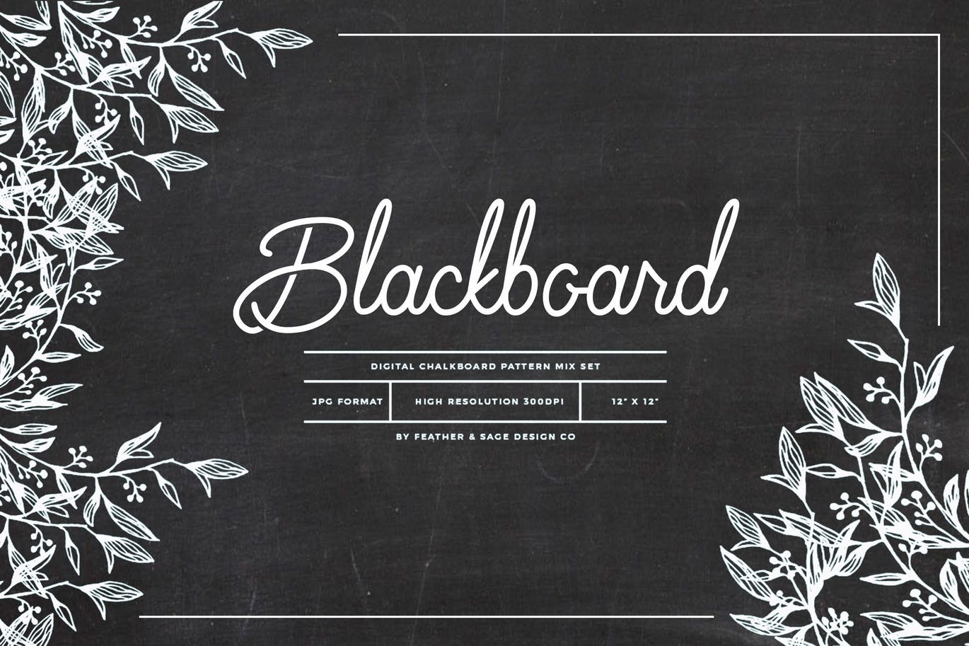 A blackboard patterns set