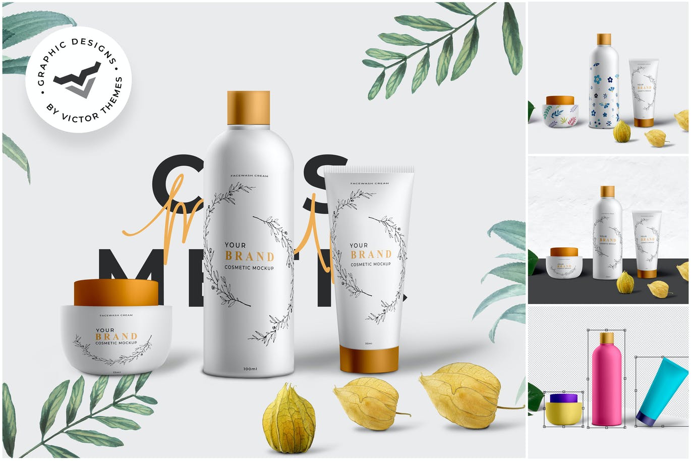 Download Free 45 Cosmetic Branding Packaging Mockups Decolore Net PSD Mockup Template
