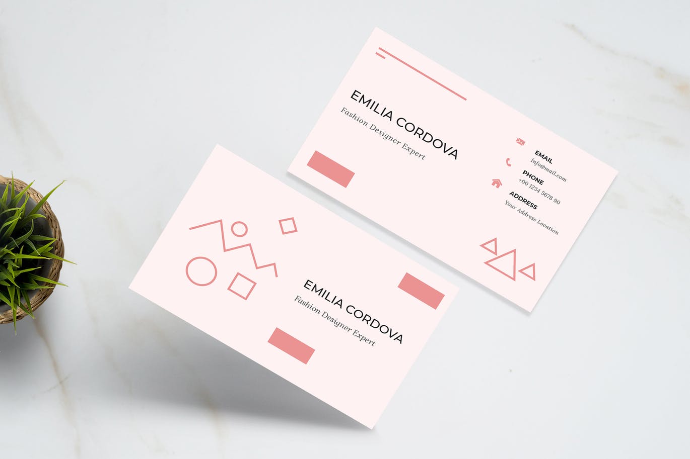 Geometric fashion business card