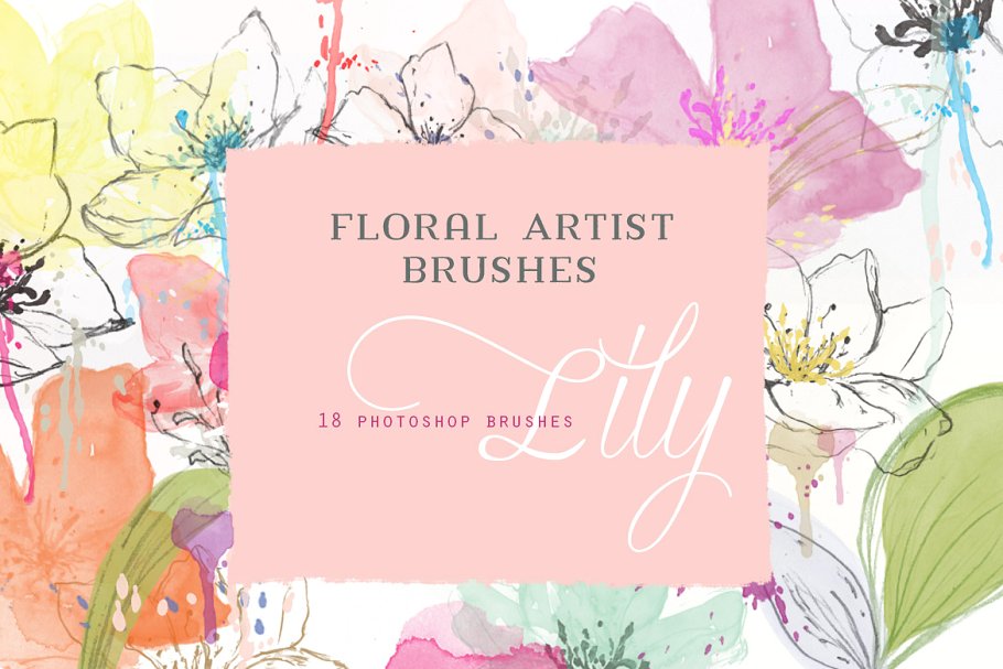 A floral photoshop brushes set