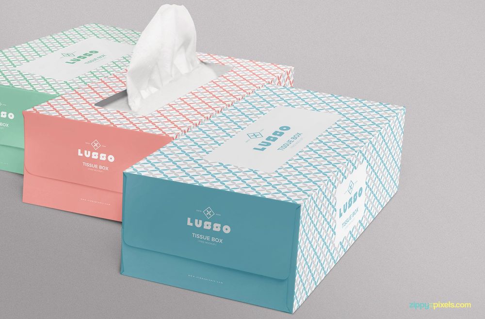 A free tissue box mockup template