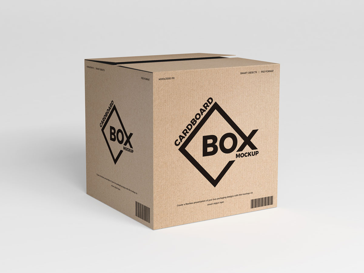 Free Vertical Box Mockup For Cardboard Zippypixels Box Mockup Corrugated Box Design Packaging Mockup