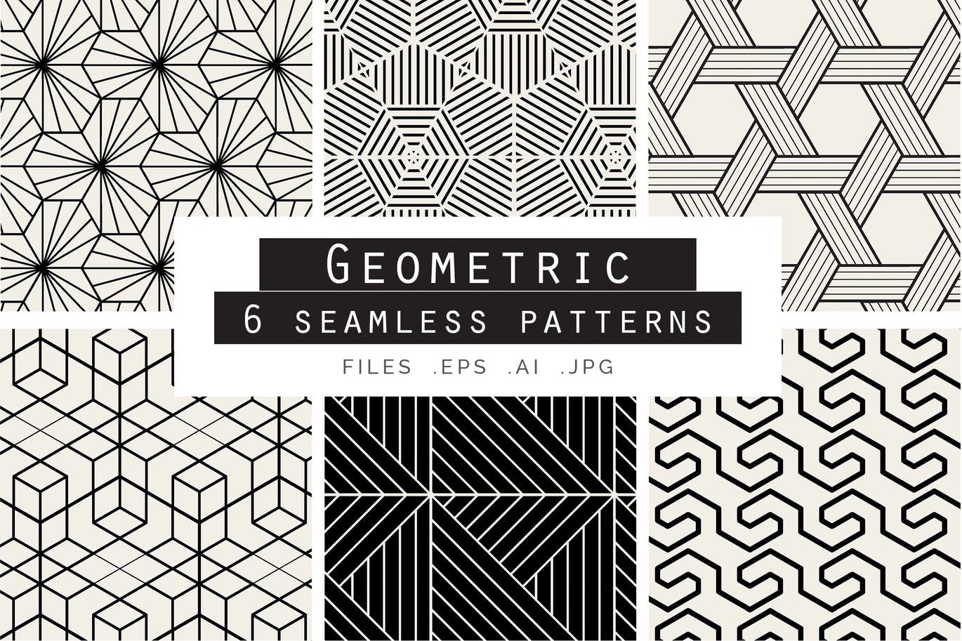 Six geometric patterns set