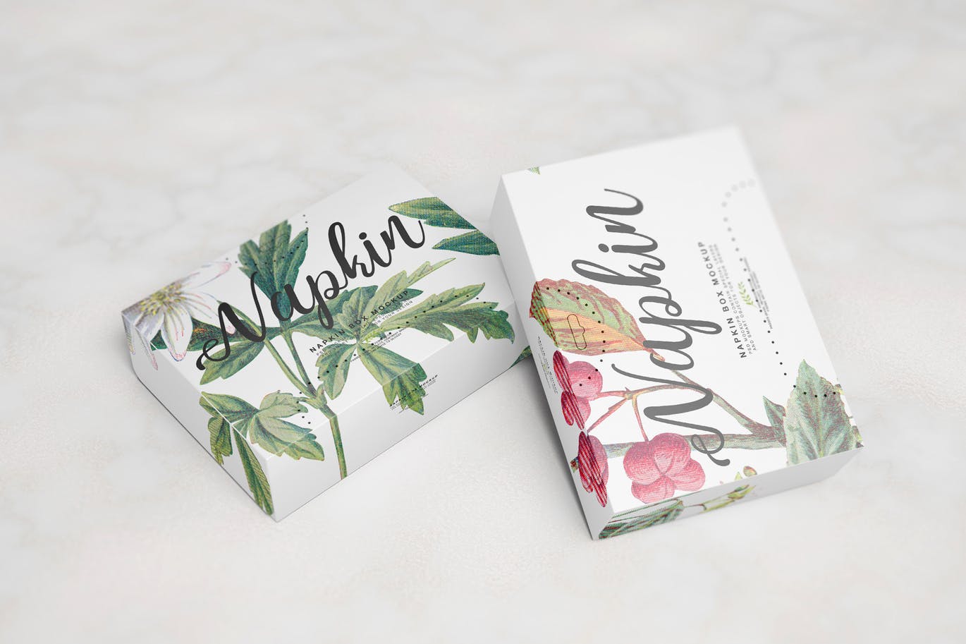 A napkin box mockup template