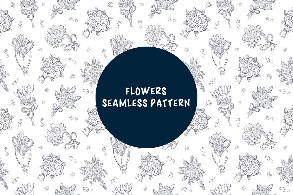 Free seamless flowers pattern