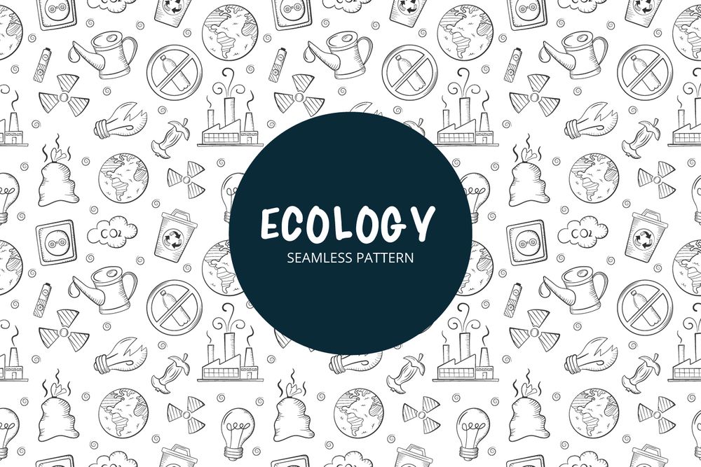 Ecology seamless pattern