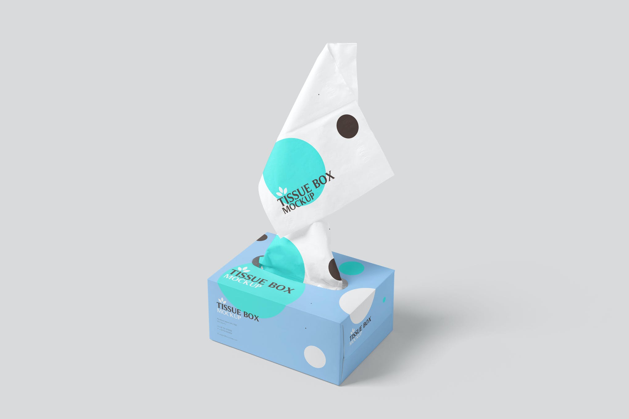 A tissue paper box mockup set