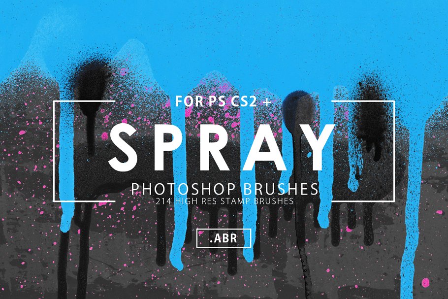 A bunch of spray photoshop brushes