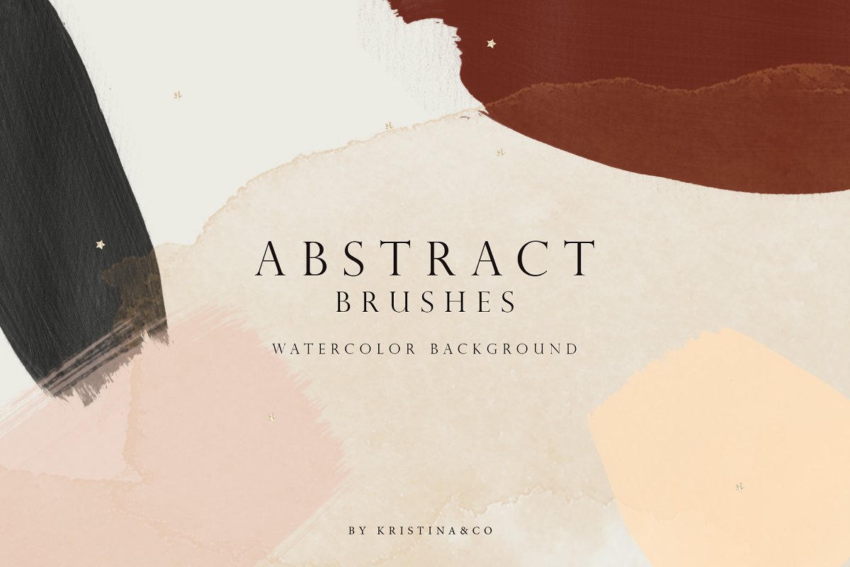 Abstract watercolor photoshop brushes