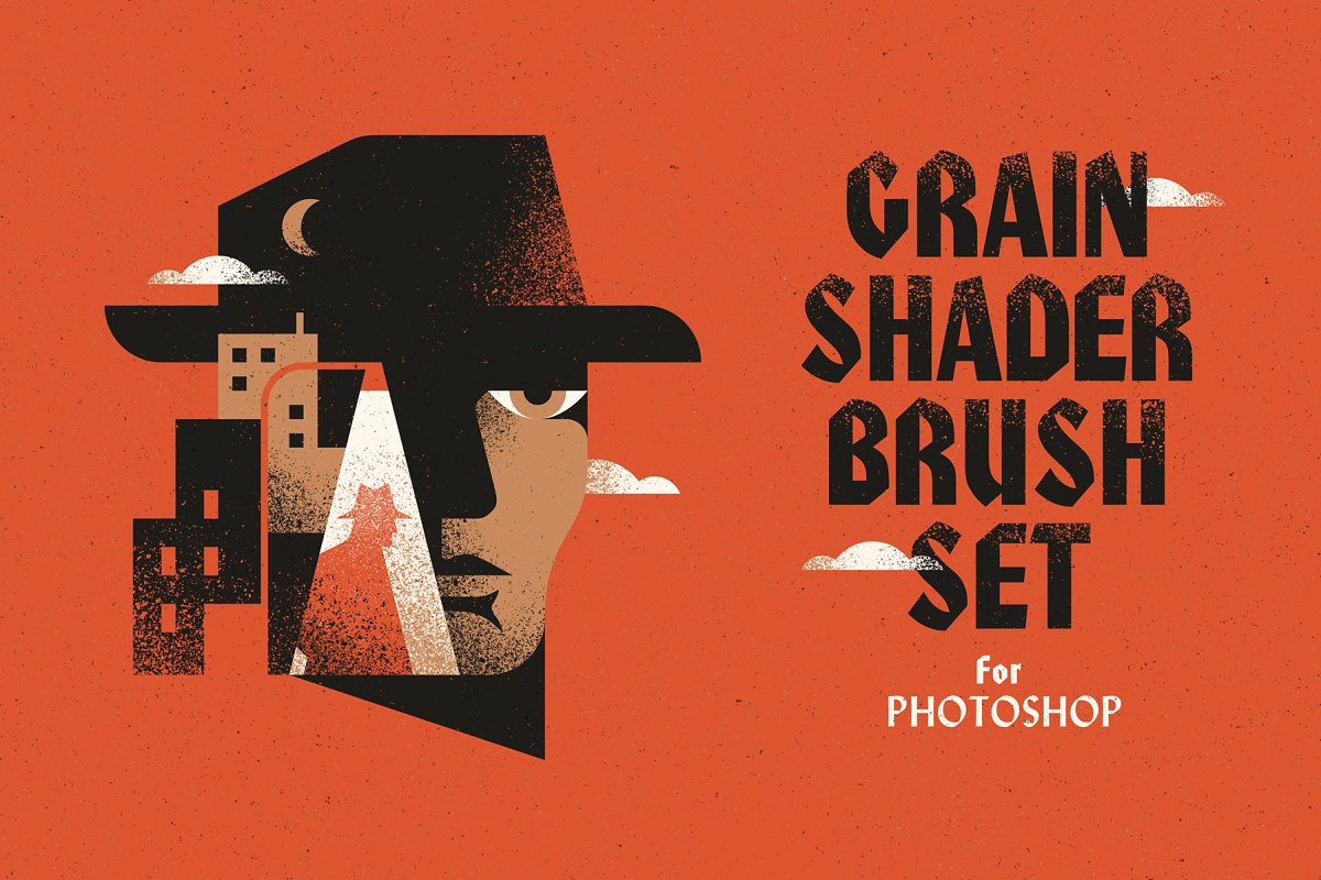 A grain shader brushes set for photoshop