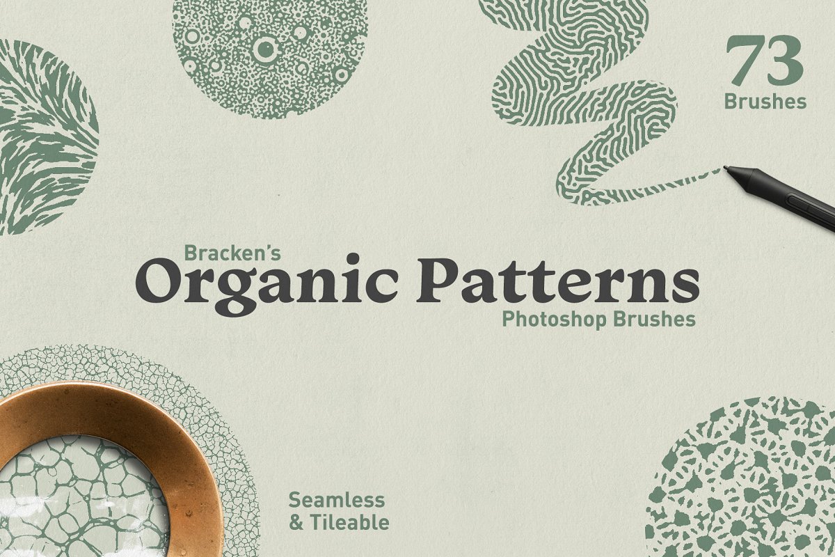 An organic patterns photoshop brushes