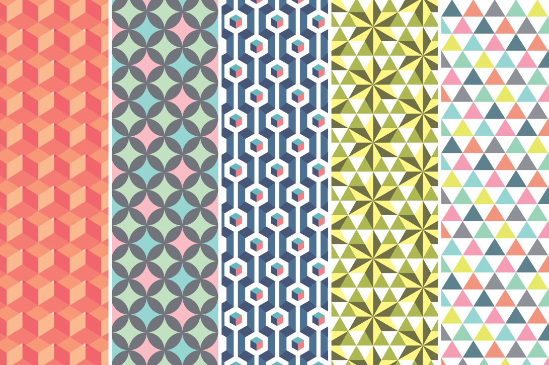 A set of geometric patterns