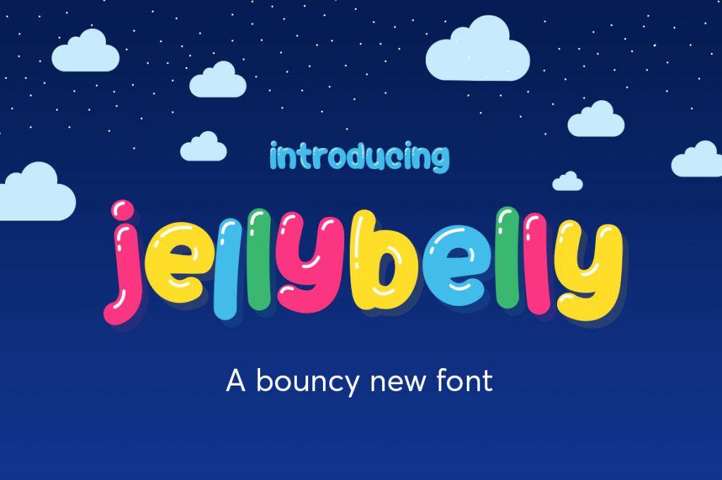 A bouncy bubble font