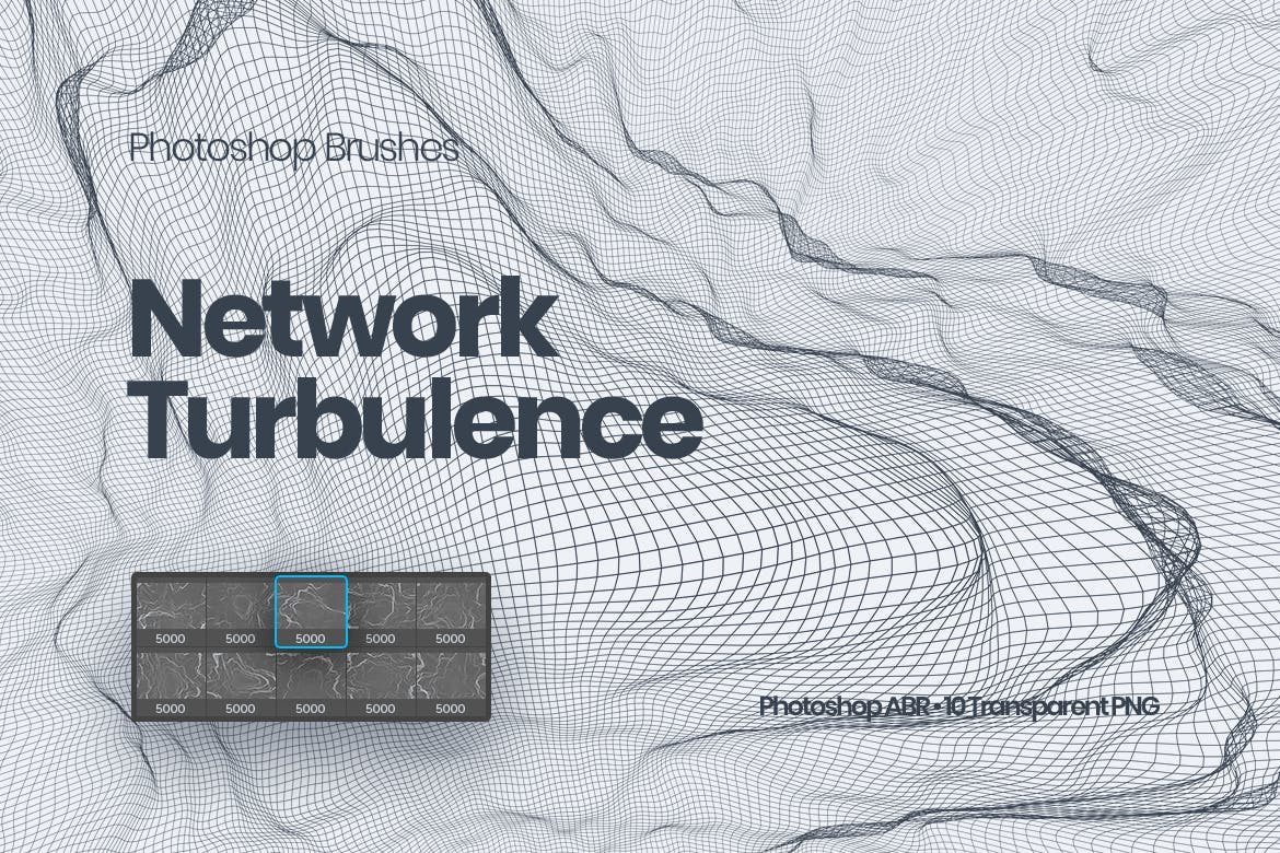 A photoshop brushes for network turbulence