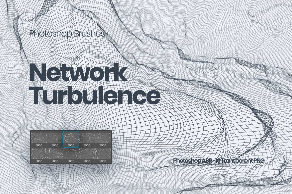 A photoshop brushes for network turbulence
