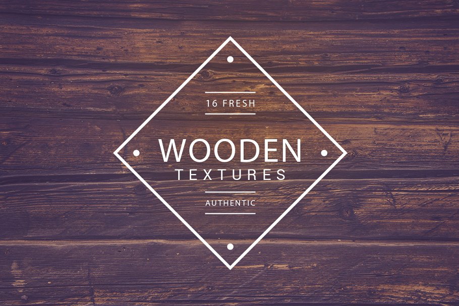 Sixteen authentic wooden textures