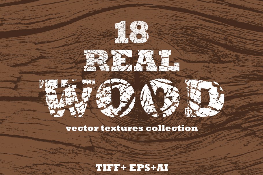 Real wood vector textures collection