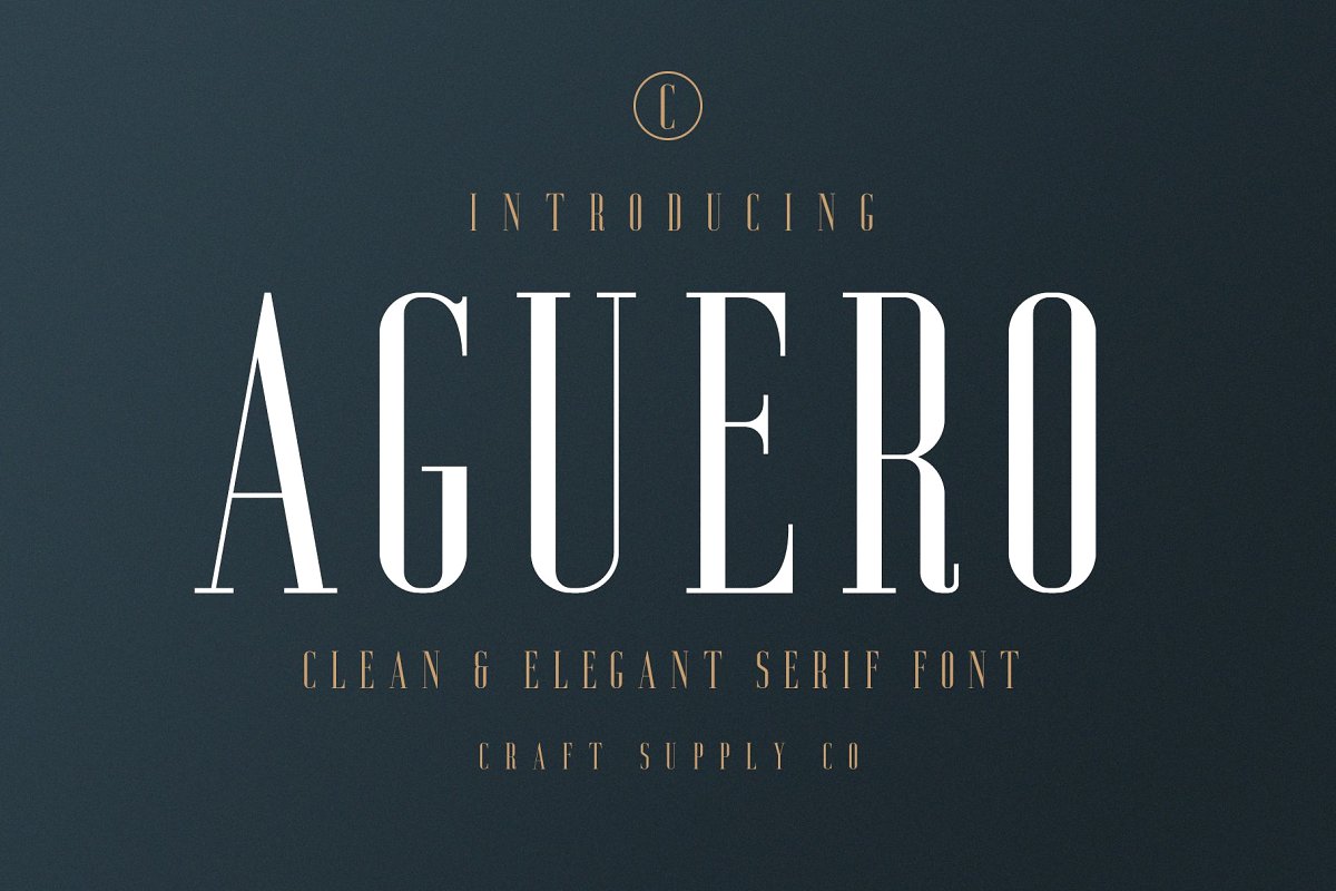 A clean and elegant serif font