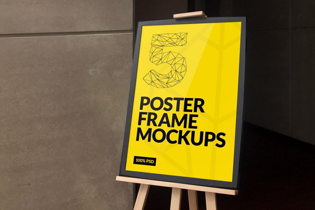 A frame poster mockup templates