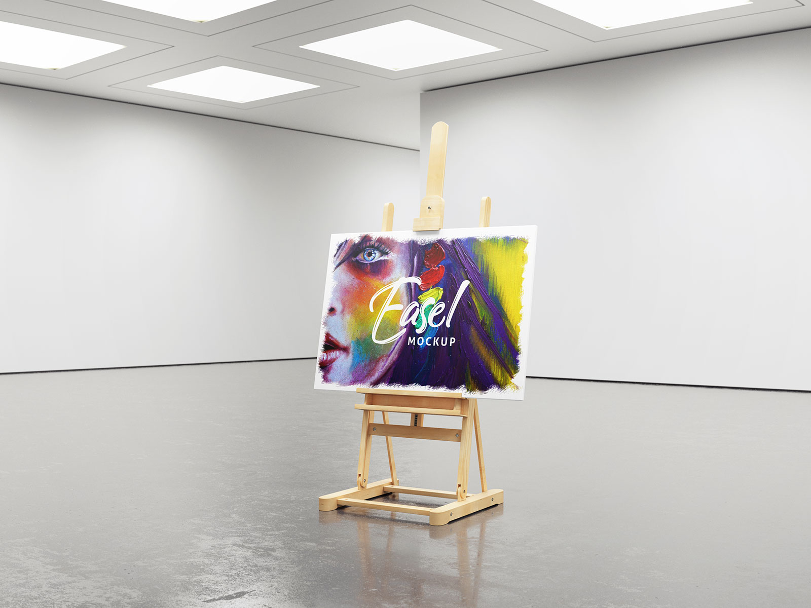 A free studio easel mockup set