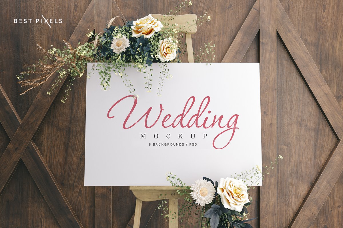 A wedding board mockup bundle