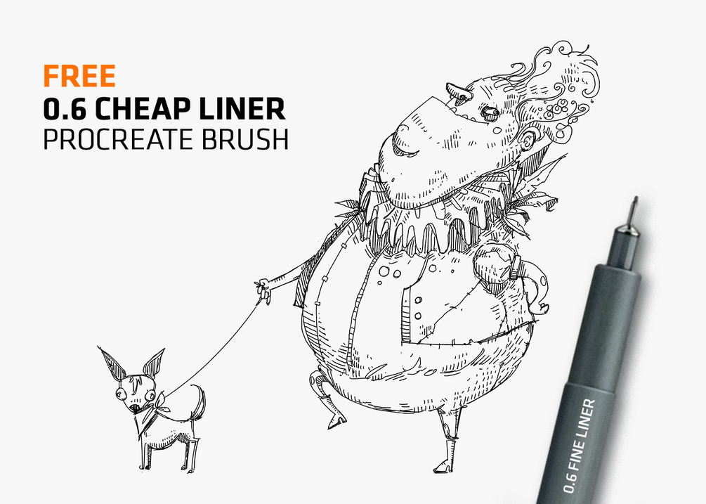 Free liner procreate brush