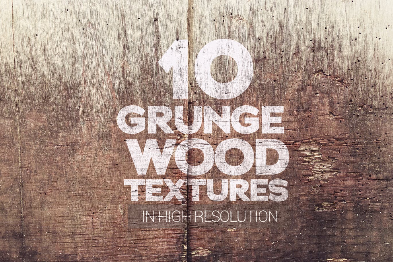 Ten grunge wood textures set