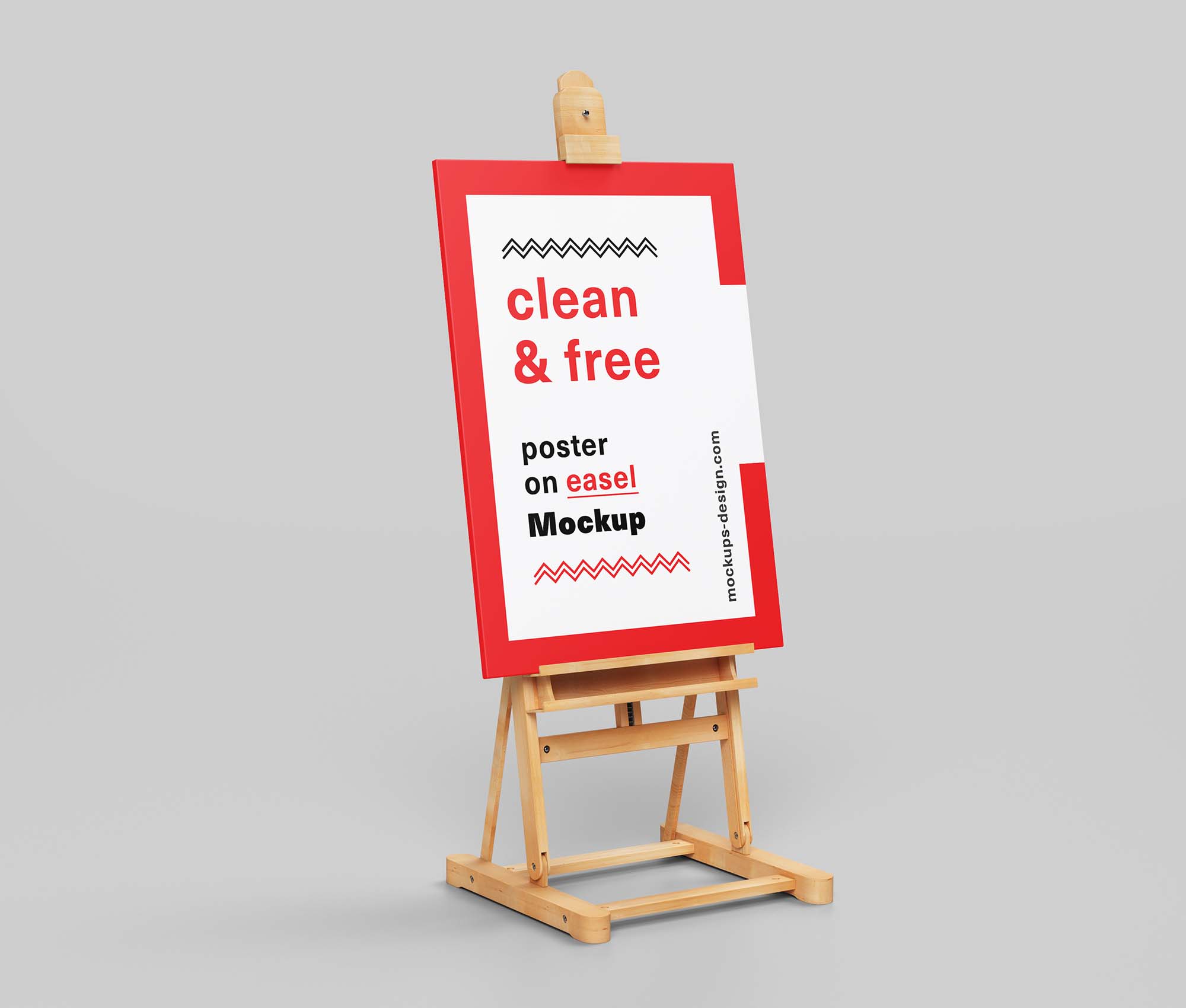 A free poster easel mockup template