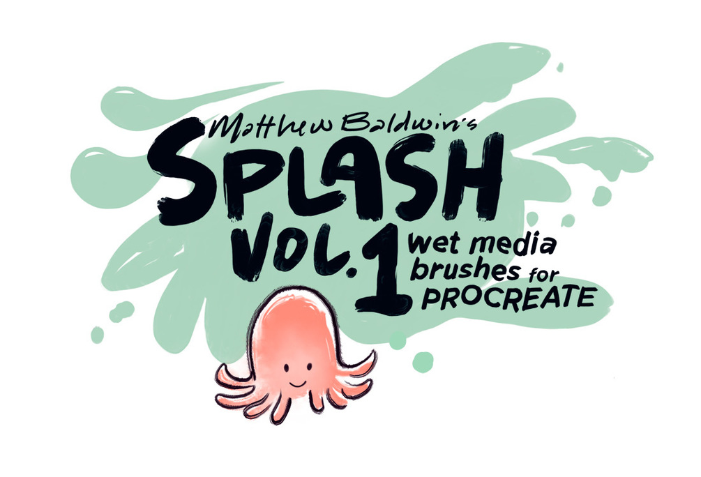 Free splash wet brushes for procreate