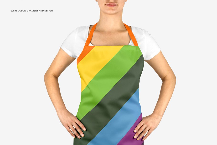 Apron mockup in different angles