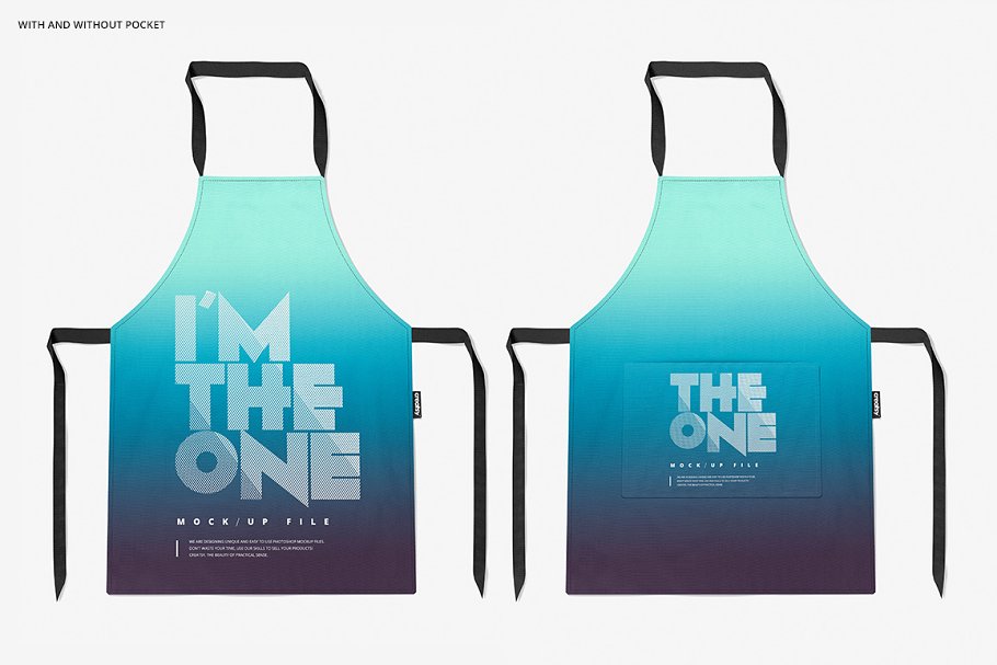 Two side apron mockup set