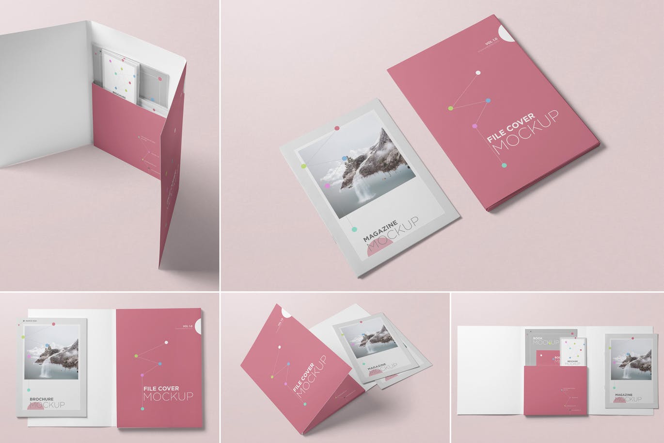 Half-Open Case W Paper Folder Mockup Use Include PSD
