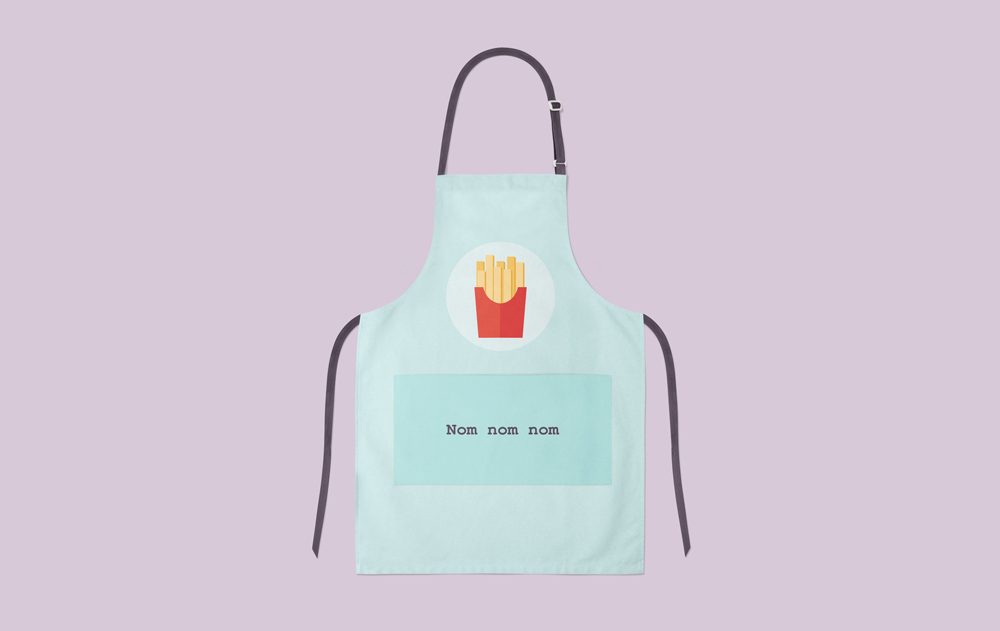 Free apron mockup template