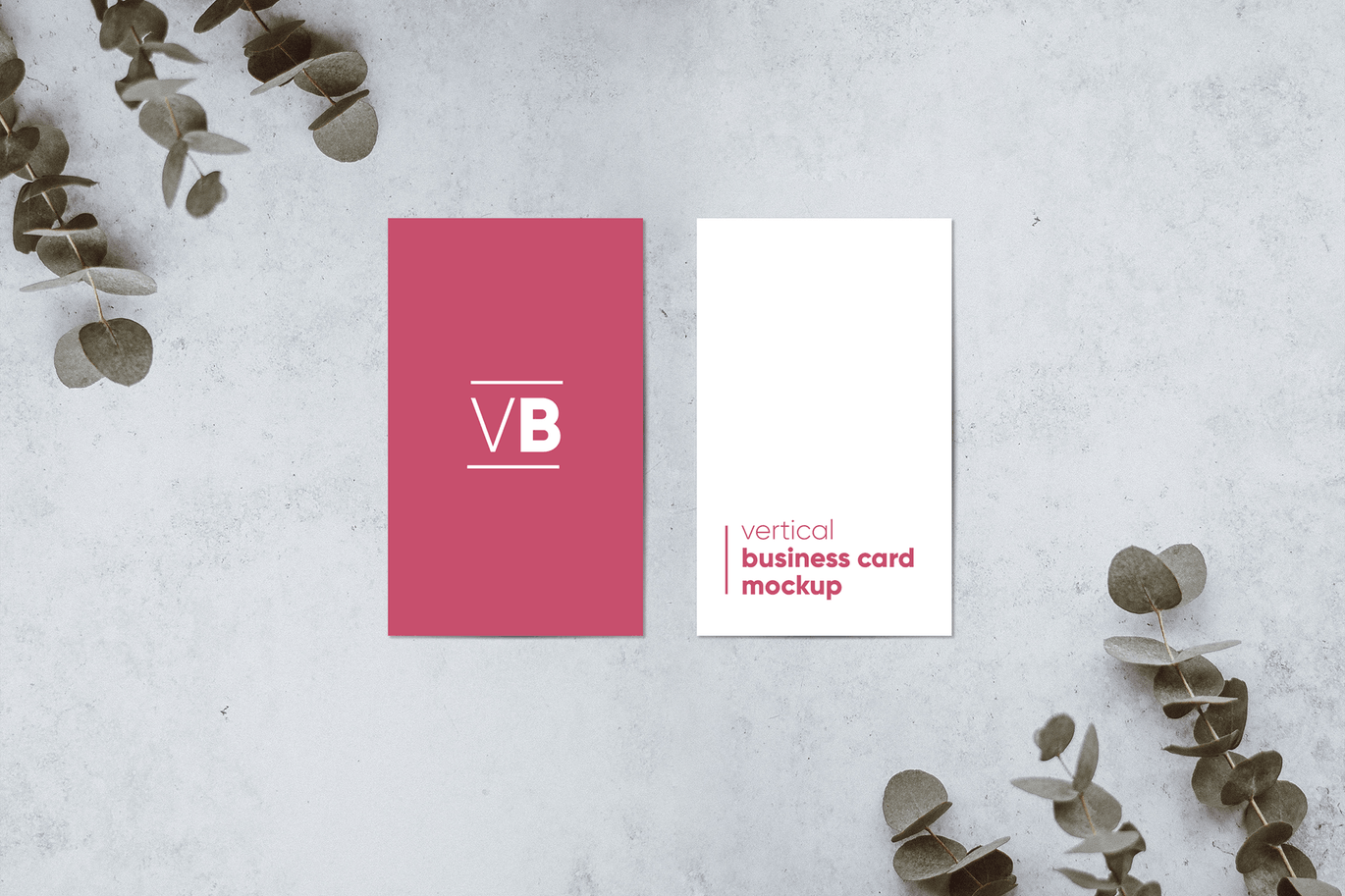 Vertical business card mockup template