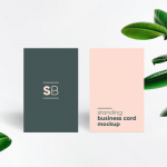 Vertical business card mockups cover