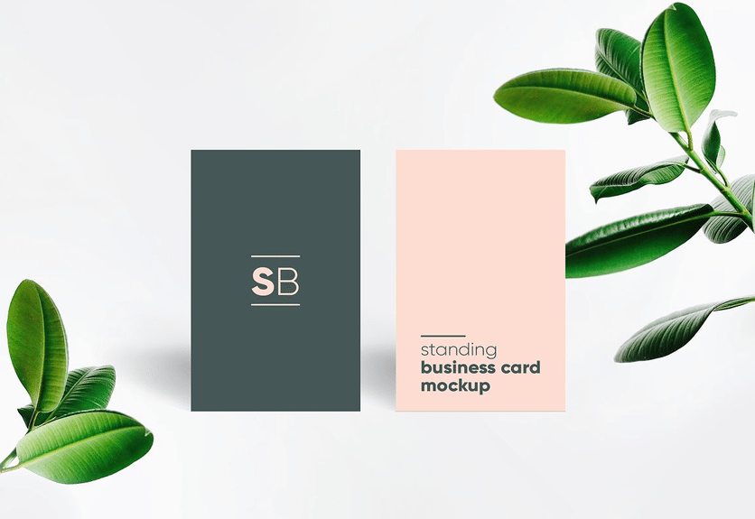 Vertical business card mockups cover
