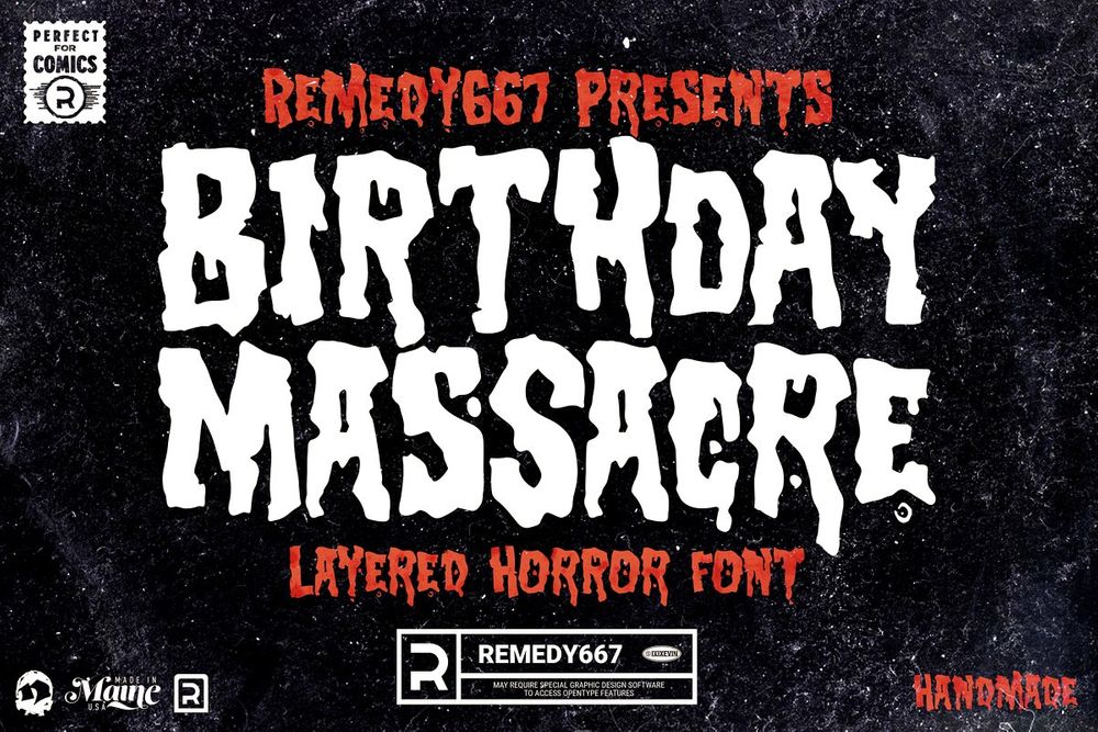 A layered horror font special for halloween