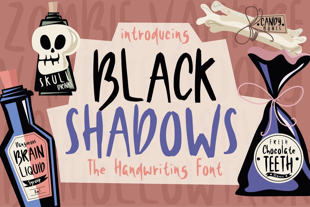 Black Shadows a handwritting font