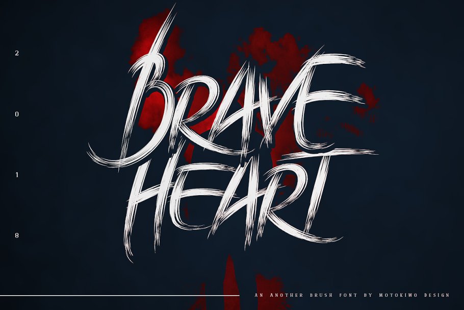 Brave Heart scarry spooky font