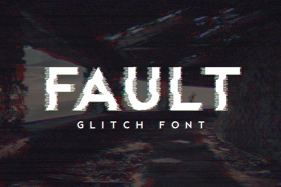 A true glitch font