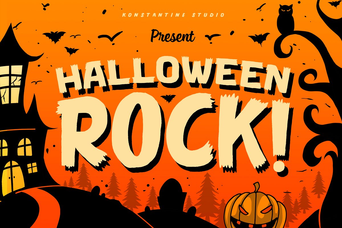 A Cute horror halloween font