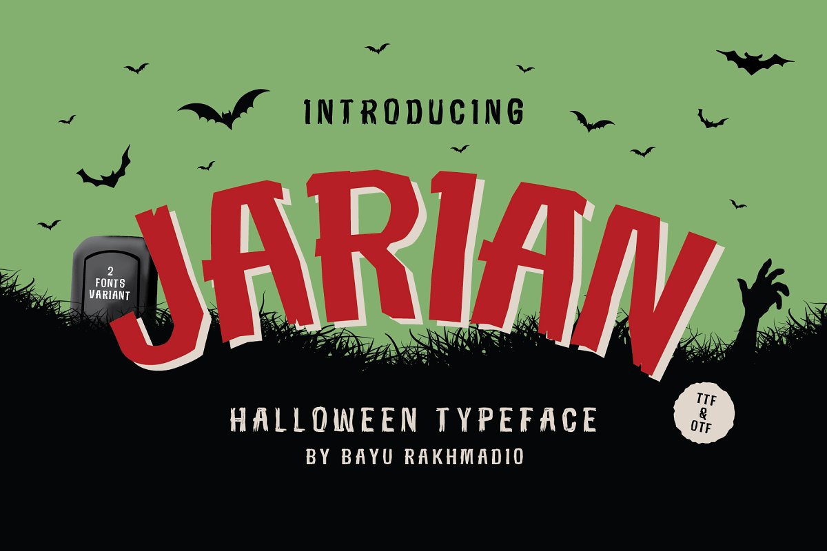An awesome halloween darkness font