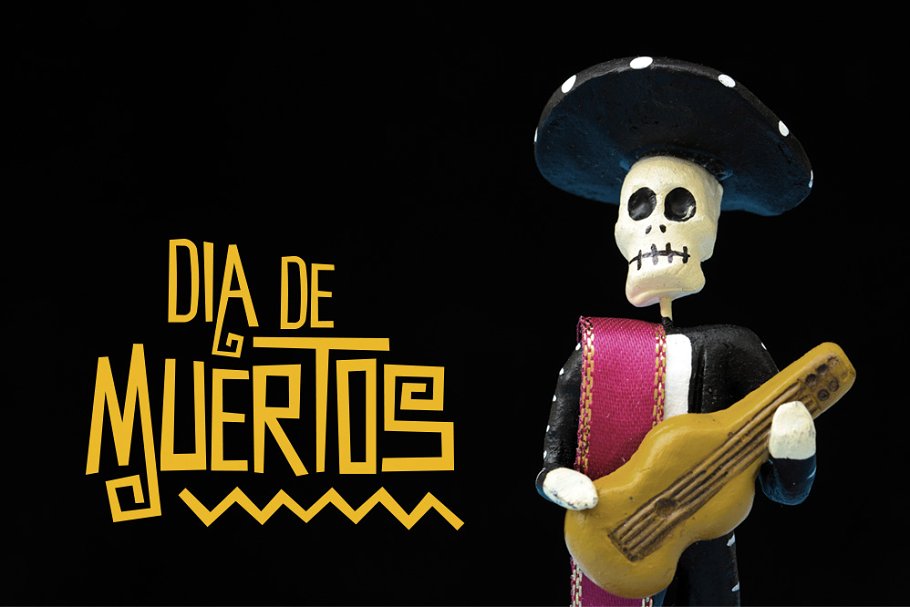 Muertos typeface for mexican halloween