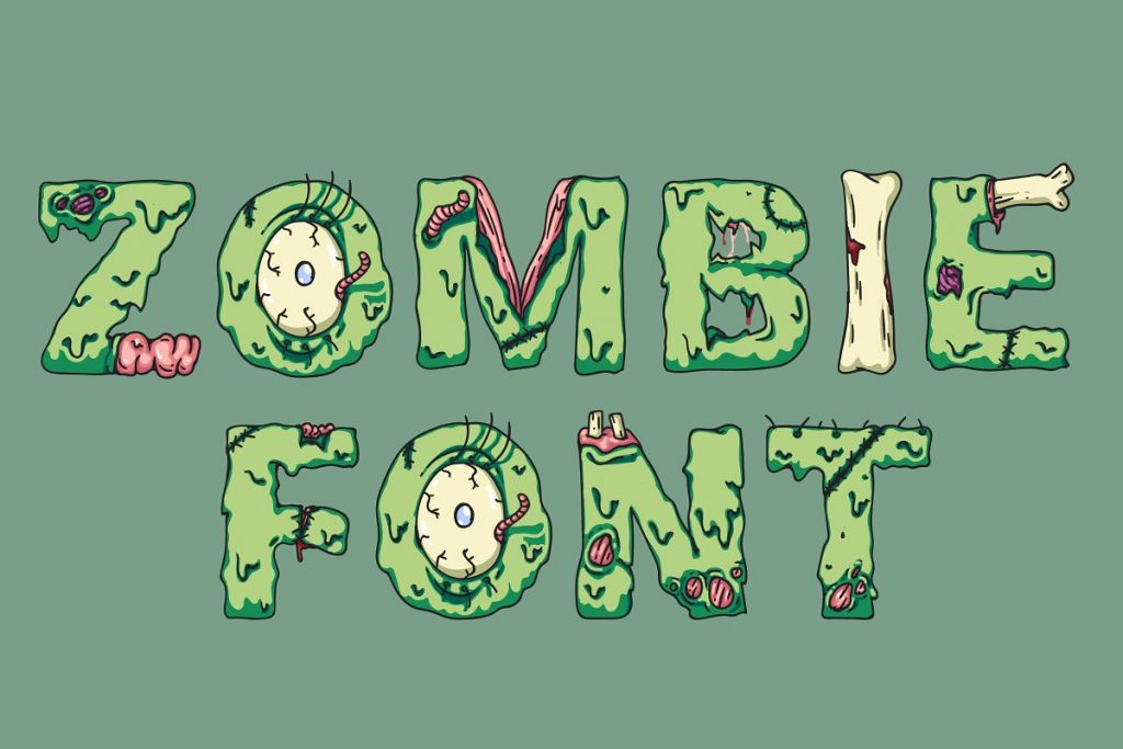 Horror zombie font