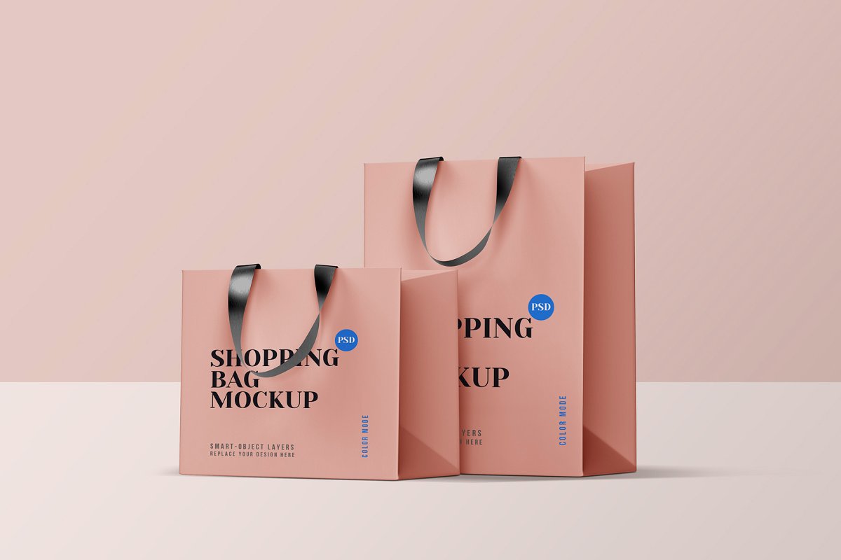 Photoshop shopping bag mockups