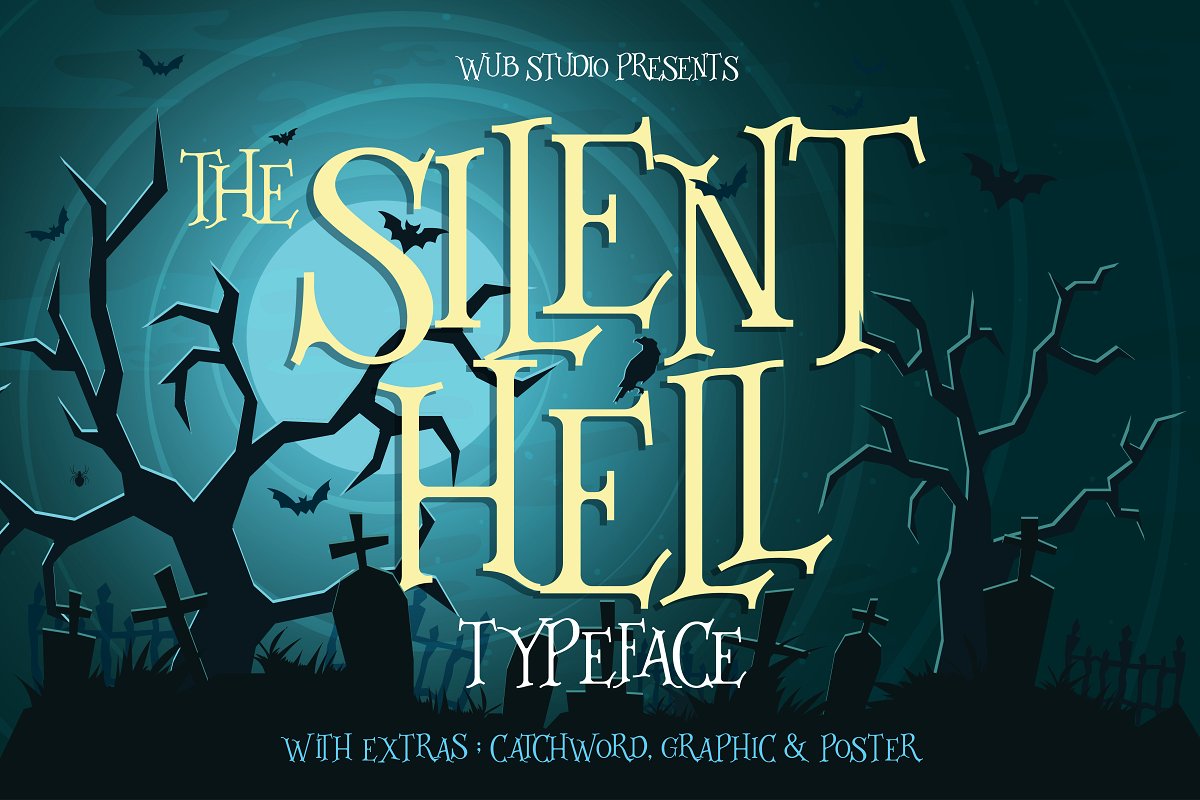 The Silent Hell horror typeface