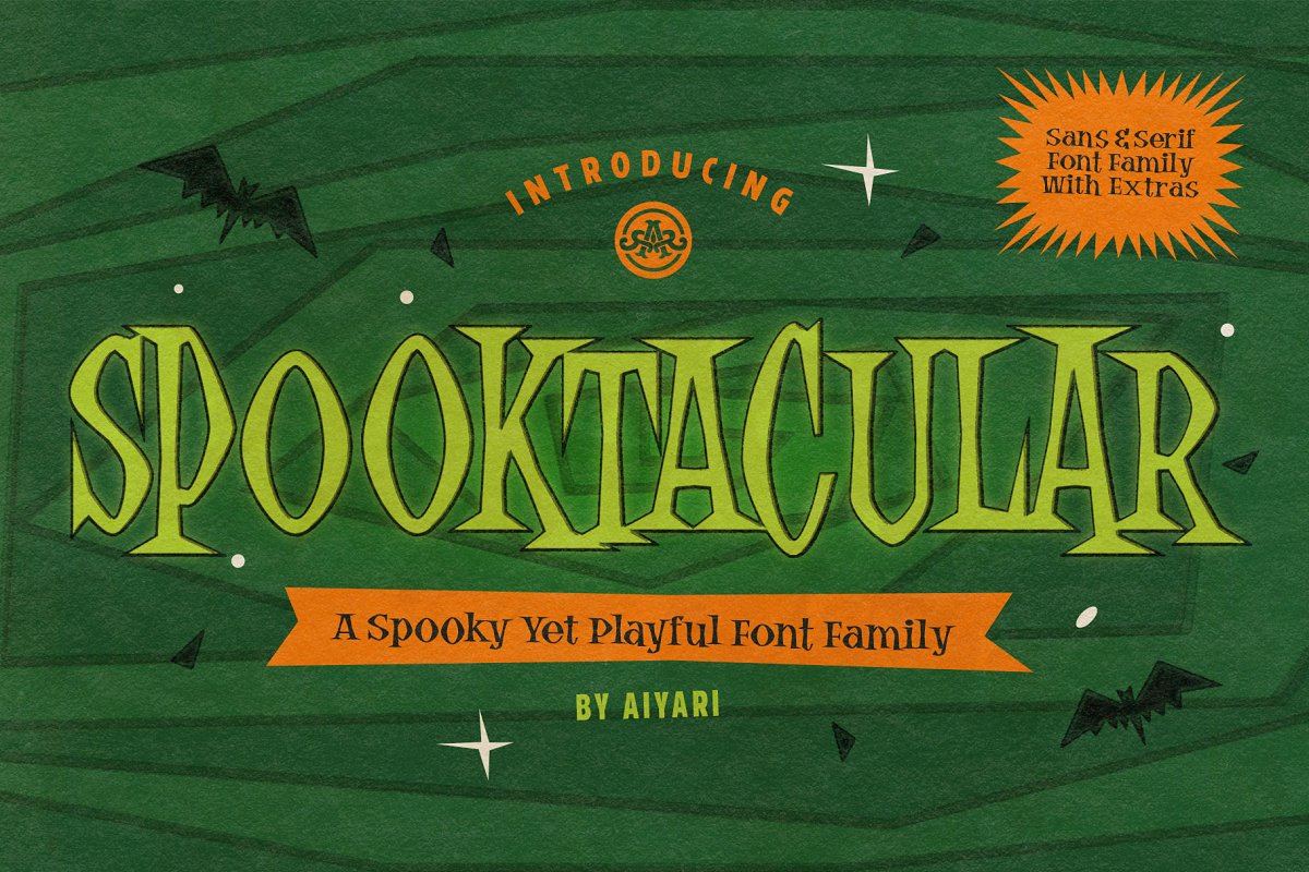 A spooky and playful font family