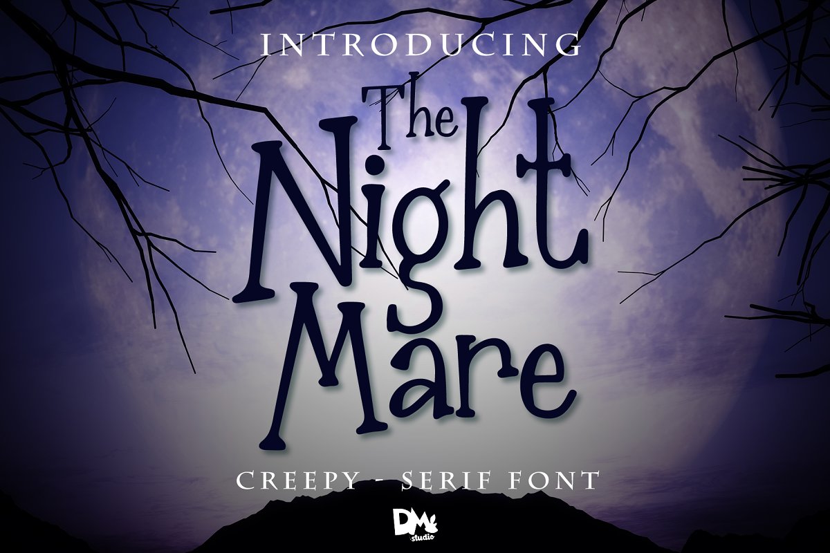The Night Mare creepy serif font