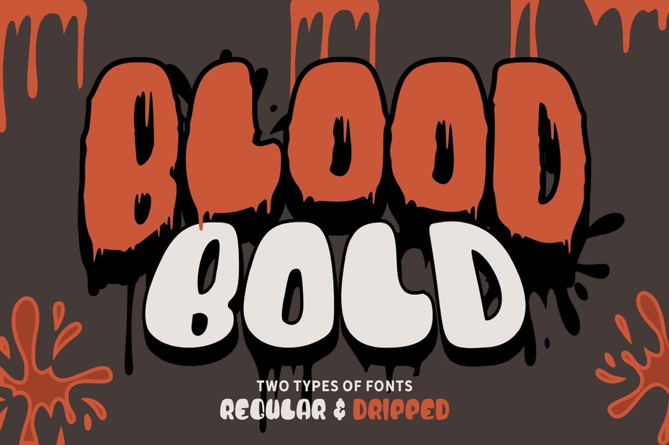 Two types of bold halloween fonts