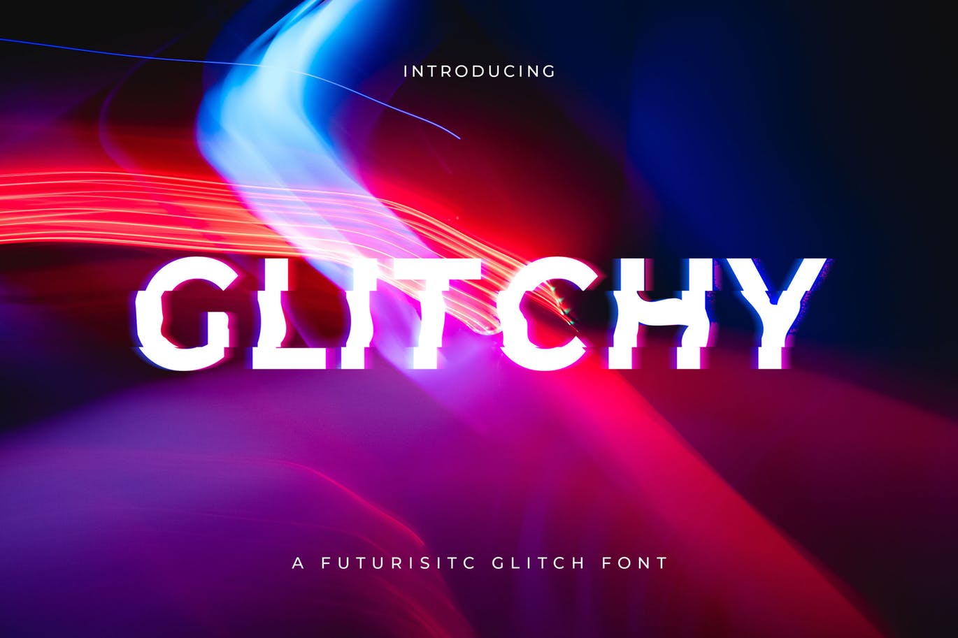 A digital glitch font